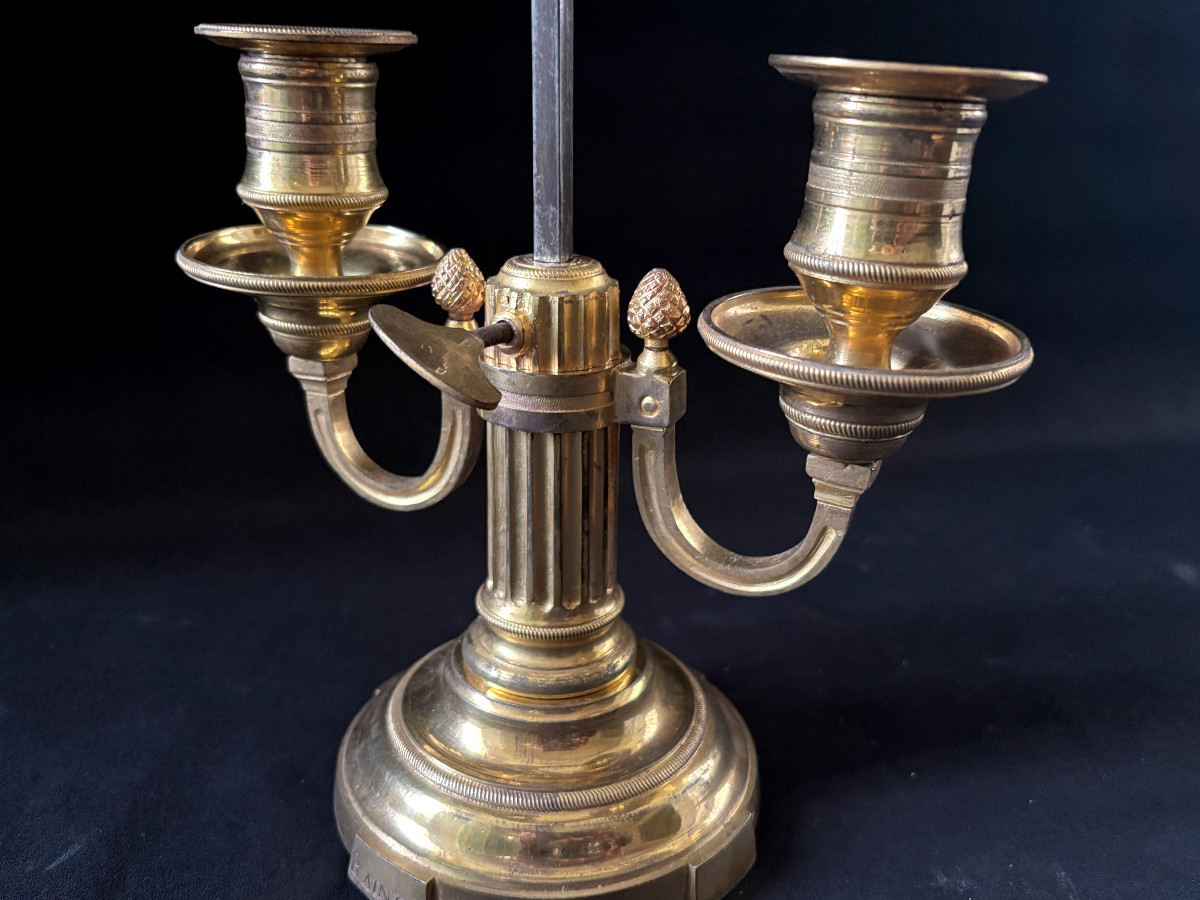 Bouillotte Lamp From The Château De Raincy In Gilt Bronze, Louis XVI Period-photo-4