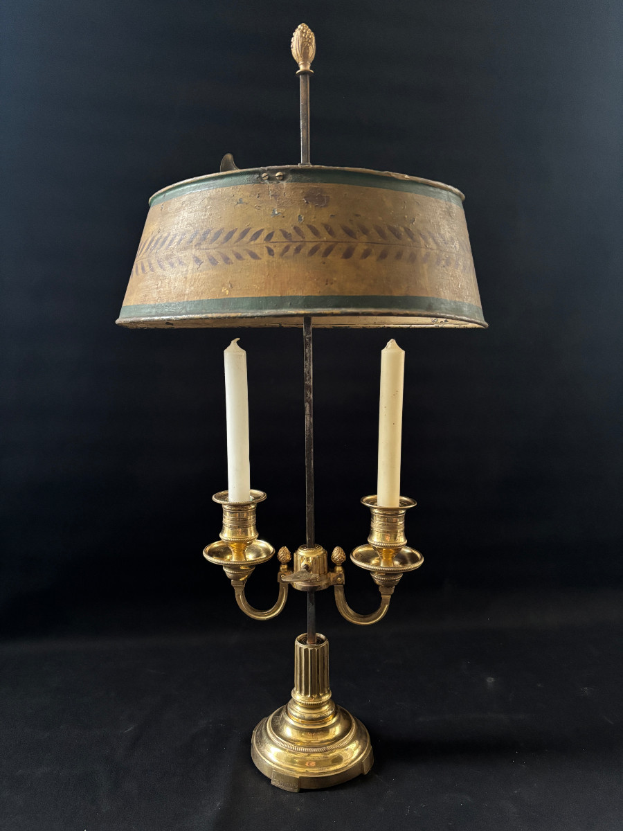 Bouillotte Lamp From The Château De Raincy In Gilt Bronze, Louis XVI Period