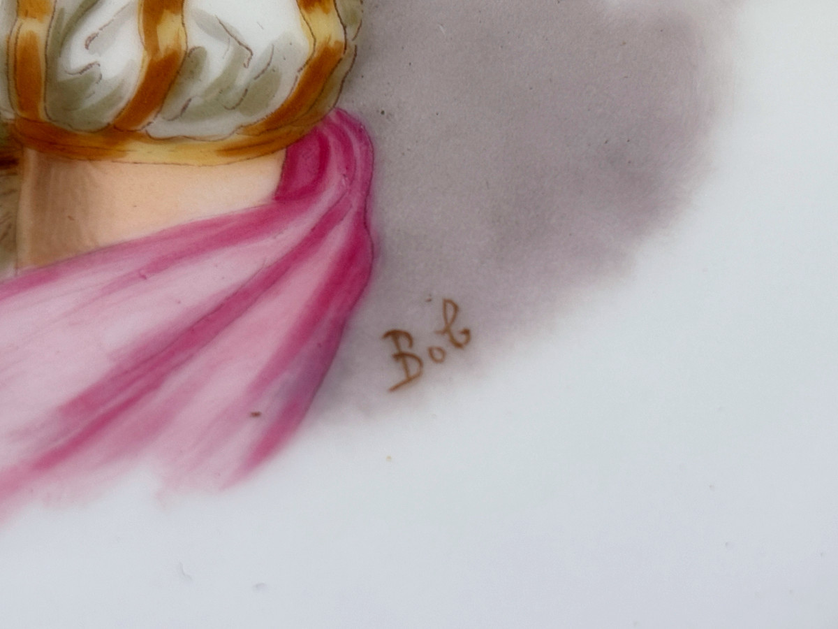 Plaque de Porcelaine de Sèvres Empire Marie Louise D'Autriche-photo-4