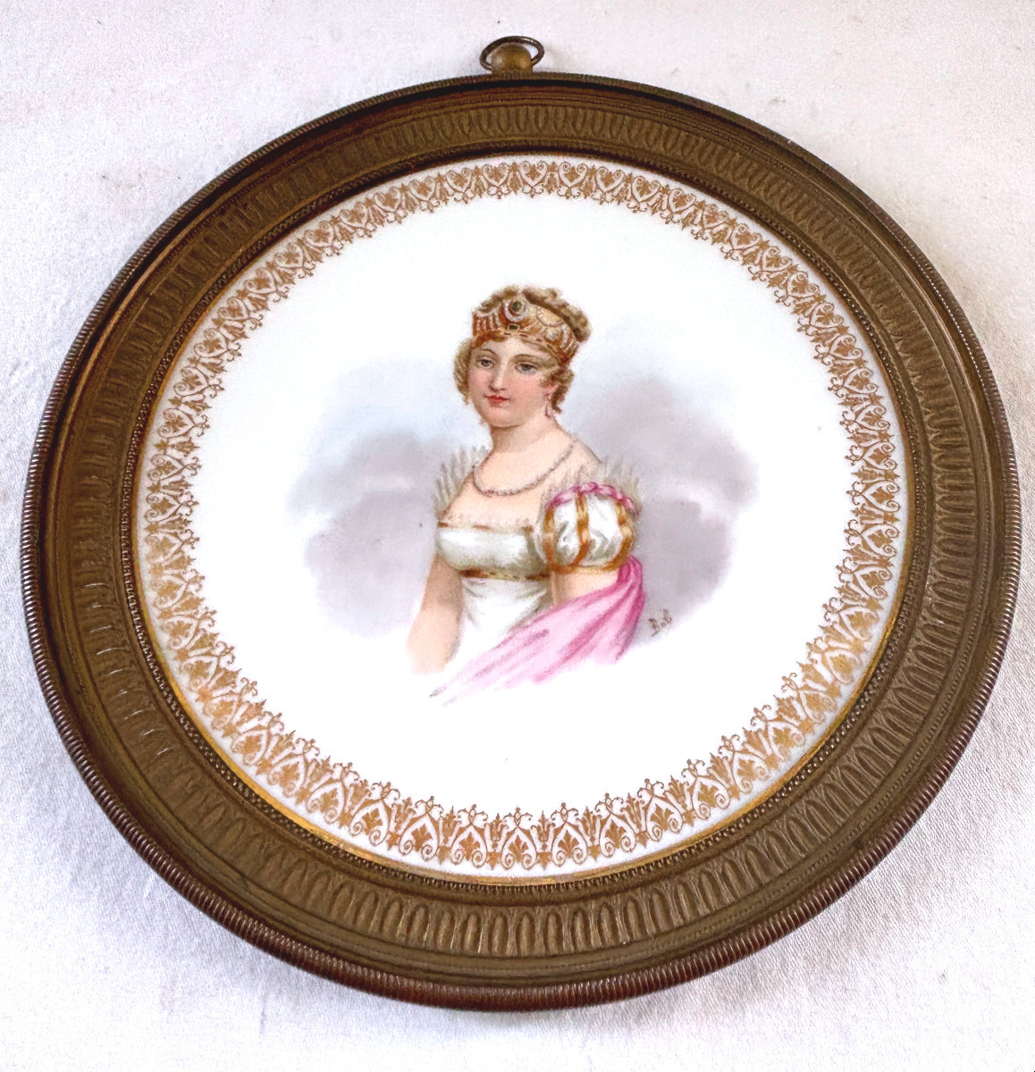 Plaque de Porcelaine de Sèvres Empire Marie Louise D'Autriche