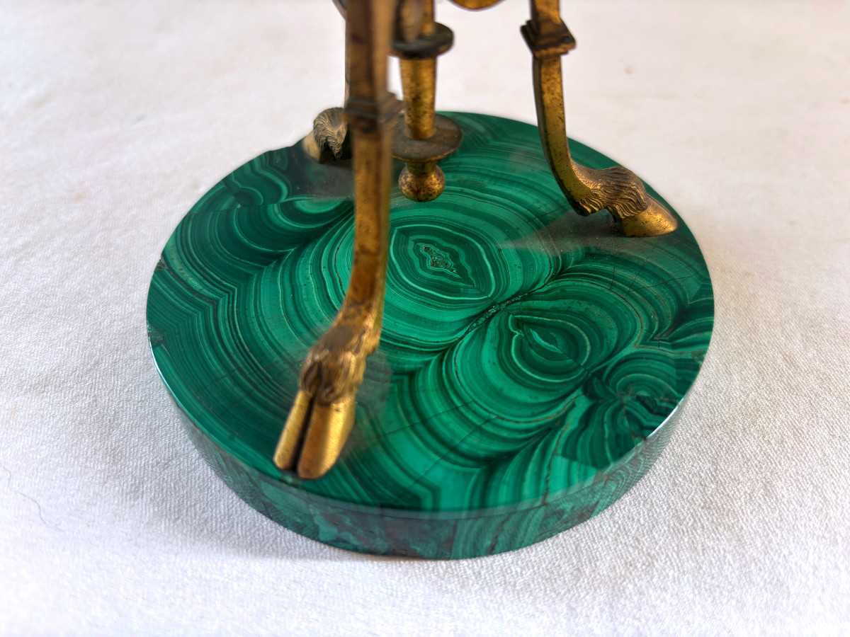 Russie vase Cornet en Malachite et bronze doré-photo-3