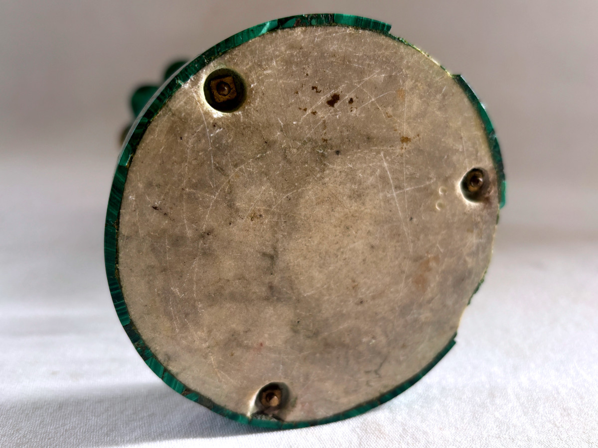 Russie vase Cornet en Malachite et bronze doré-photo-8