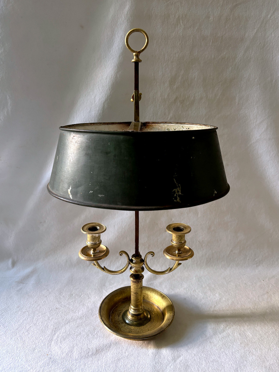 Lampe bouillotte en bronze -photo-2