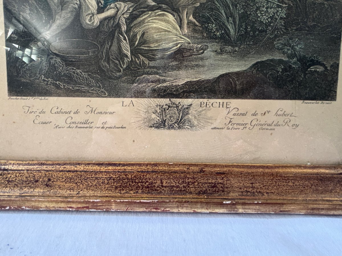 Pair Of Engravings: Hunting And Fishing-photo-4