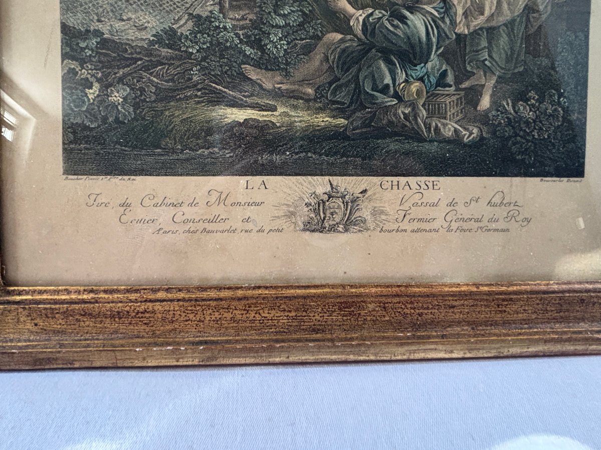 Pair Of Engravings: Hunting And Fishing-photo-1