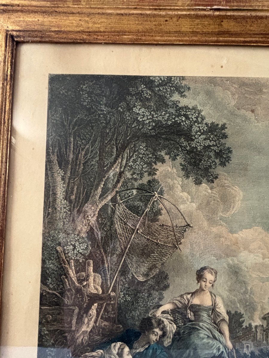 Pair Of Engravings: Hunting And Fishing-photo-4