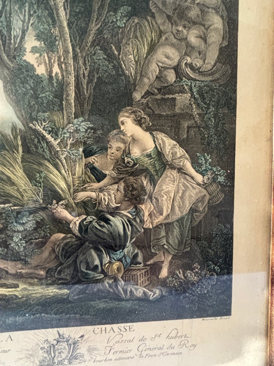 Pair Of Engravings: Hunting And Fishing-photo-5