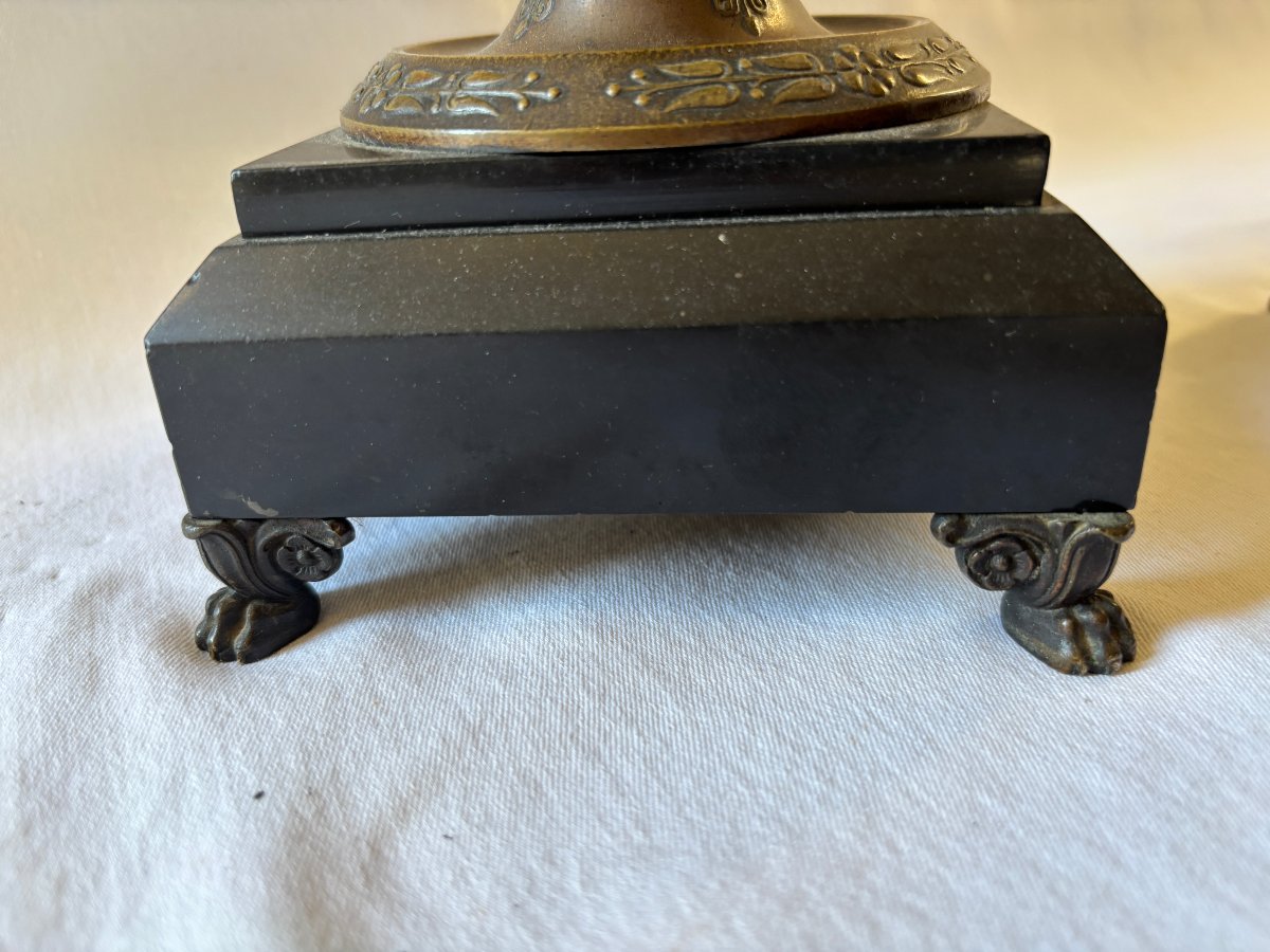 Pair Of Bronze And Marble Casserole Dishes-photo-1