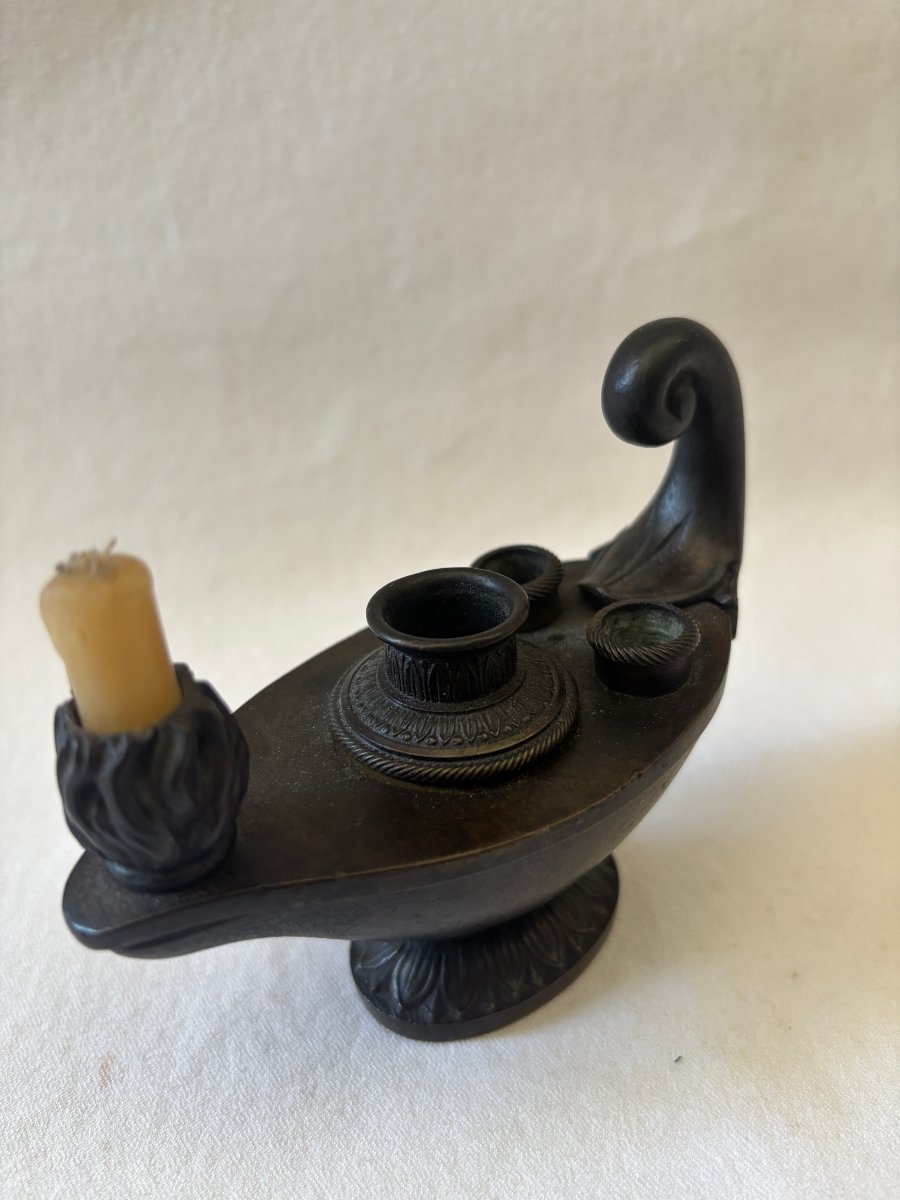 Empire-style Inkwell Shaped Like An Oil Lamp-photo-4