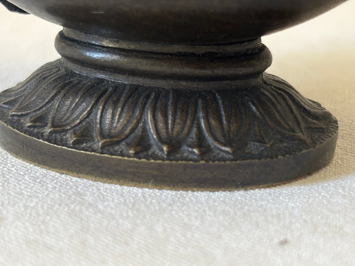 Empire-style Inkwell Shaped Like An Oil Lamp-photo-2