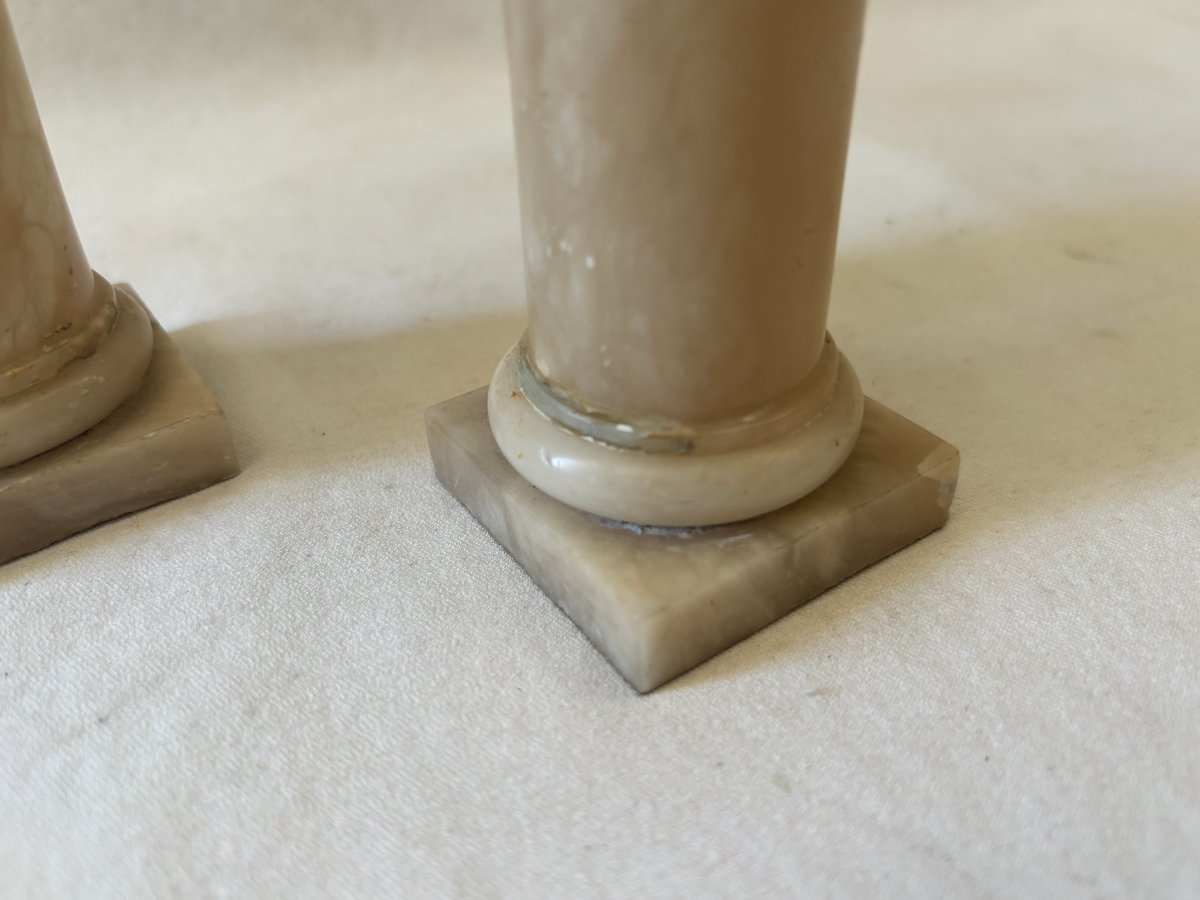 Pair Of Gilded Bronze And Marble Fire Pots-photo-4
