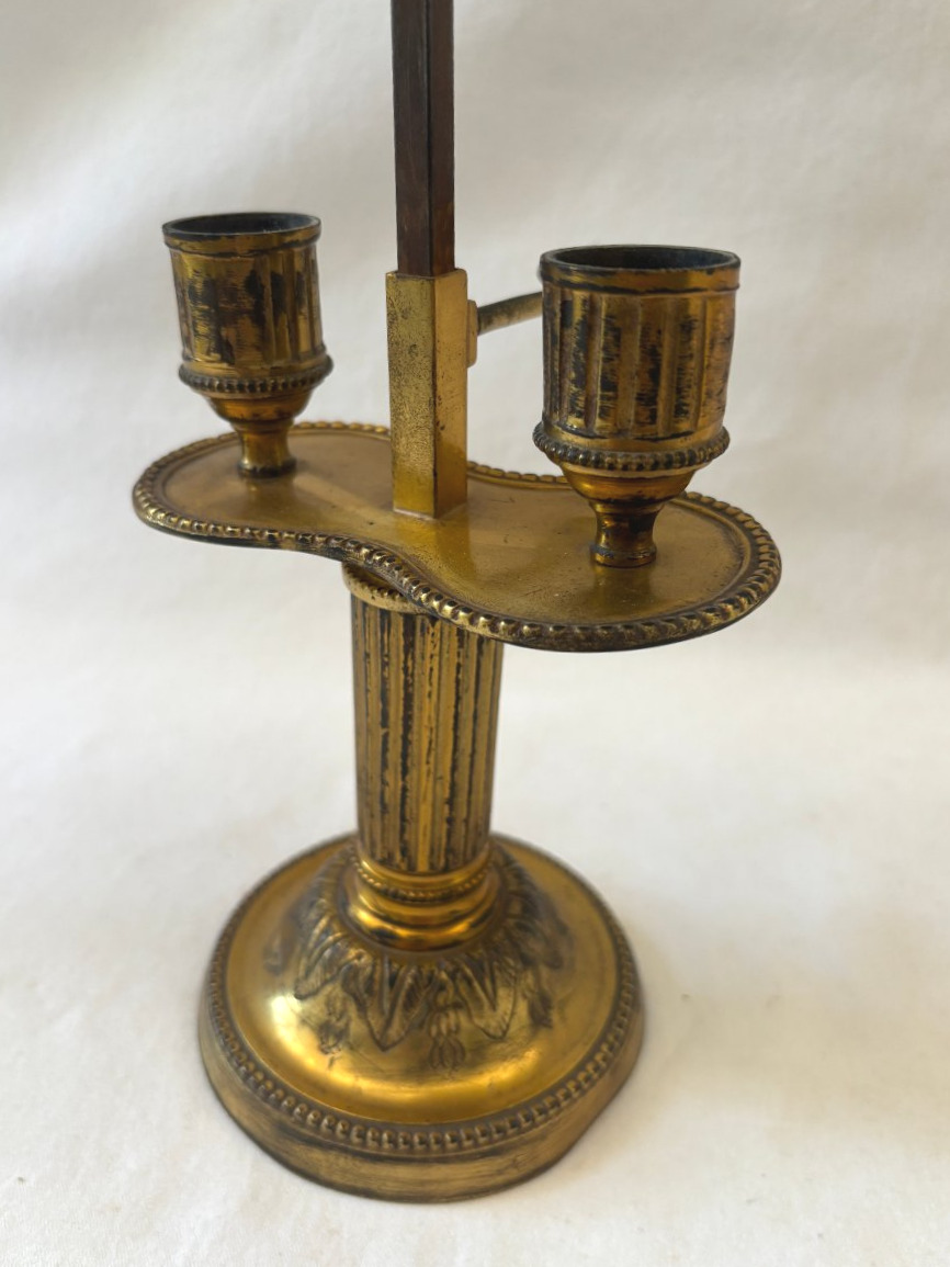 Directoire-style Hot-water Bottle Lamp In Gilded Bronze-photo-3