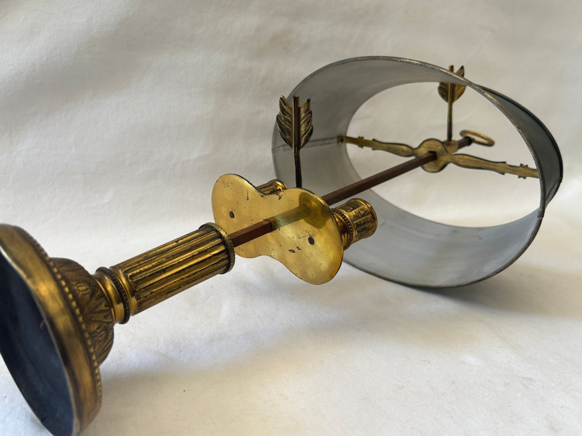 Directoire-style Hot-water Bottle Lamp In Gilded Bronze-photo-5
