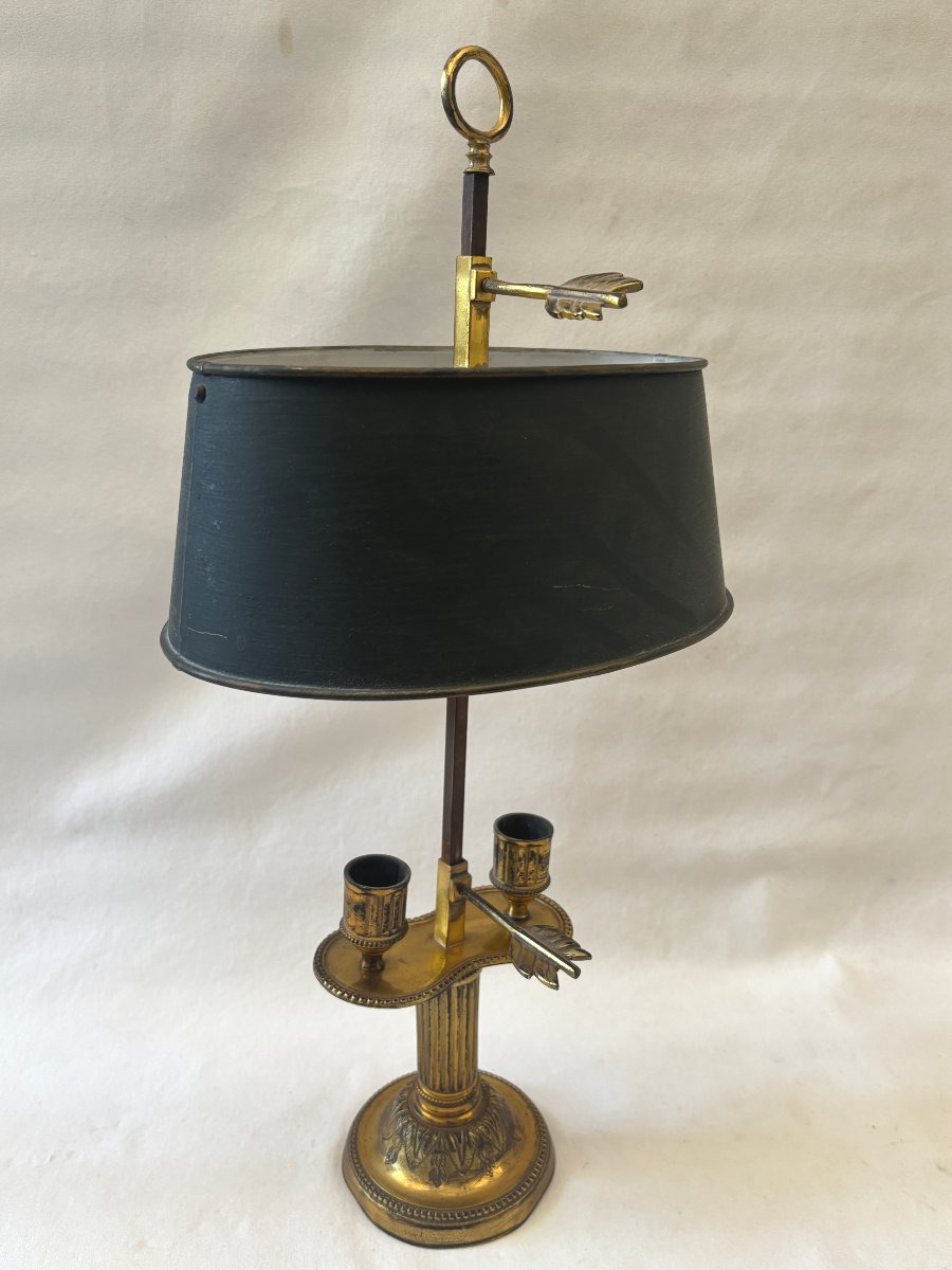 Directoire-style Hot-water Bottle Lamp In Gilded Bronze
