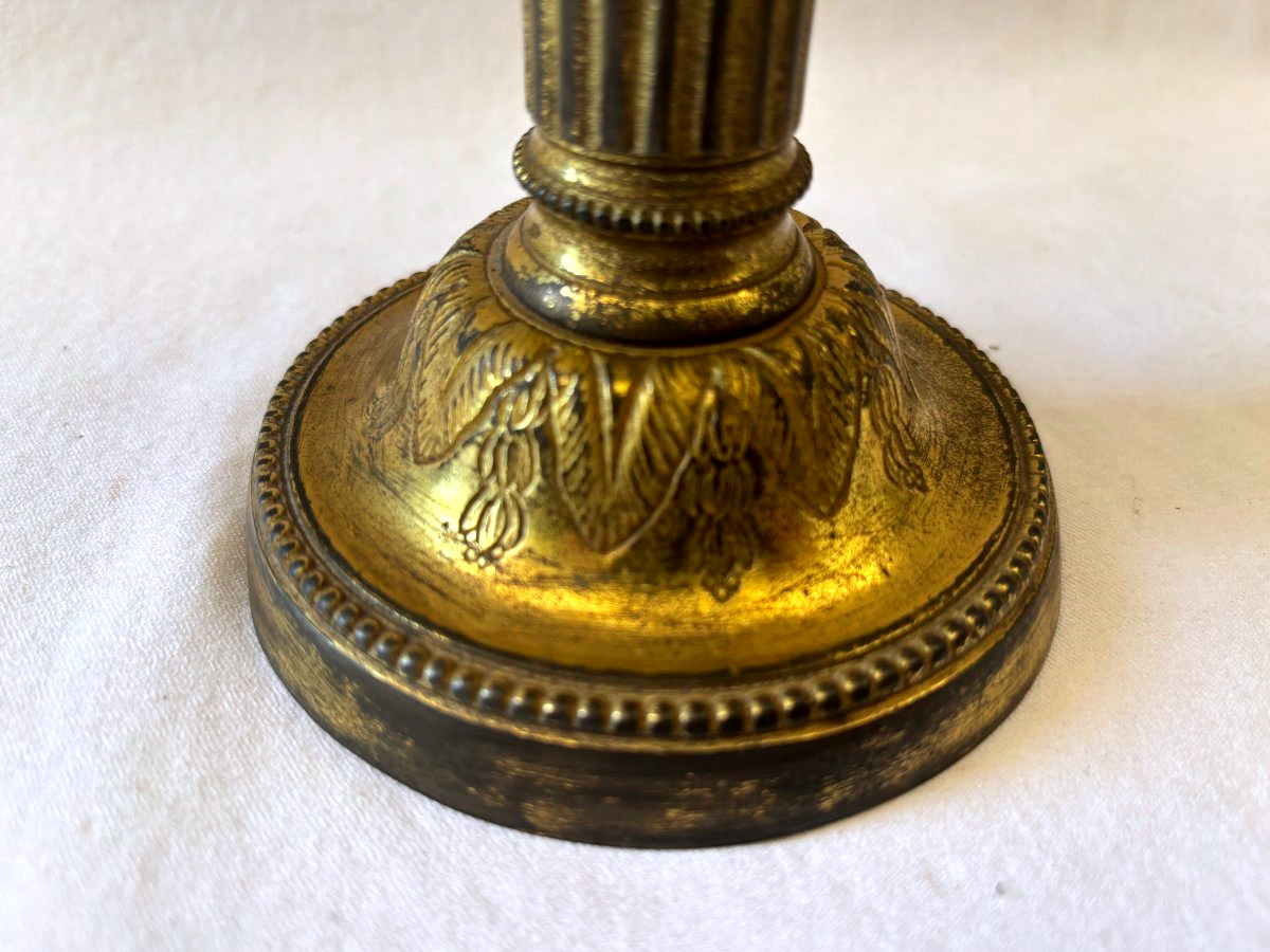 Directoire-style Hot-water Bottle Lamp In Gilded Bronze-photo-4