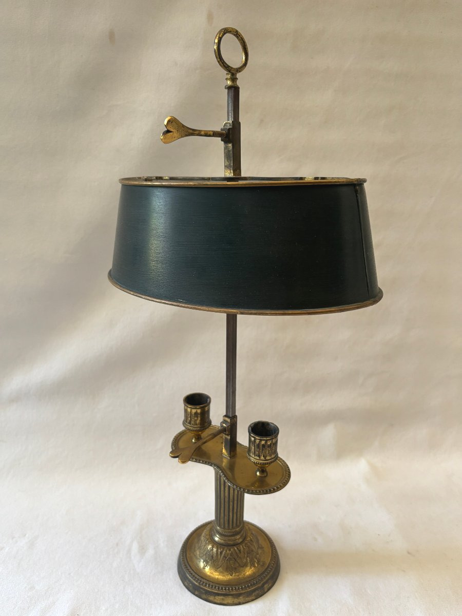 Directoire-style Hot-water Bottle Lamp In Gilded Bronze