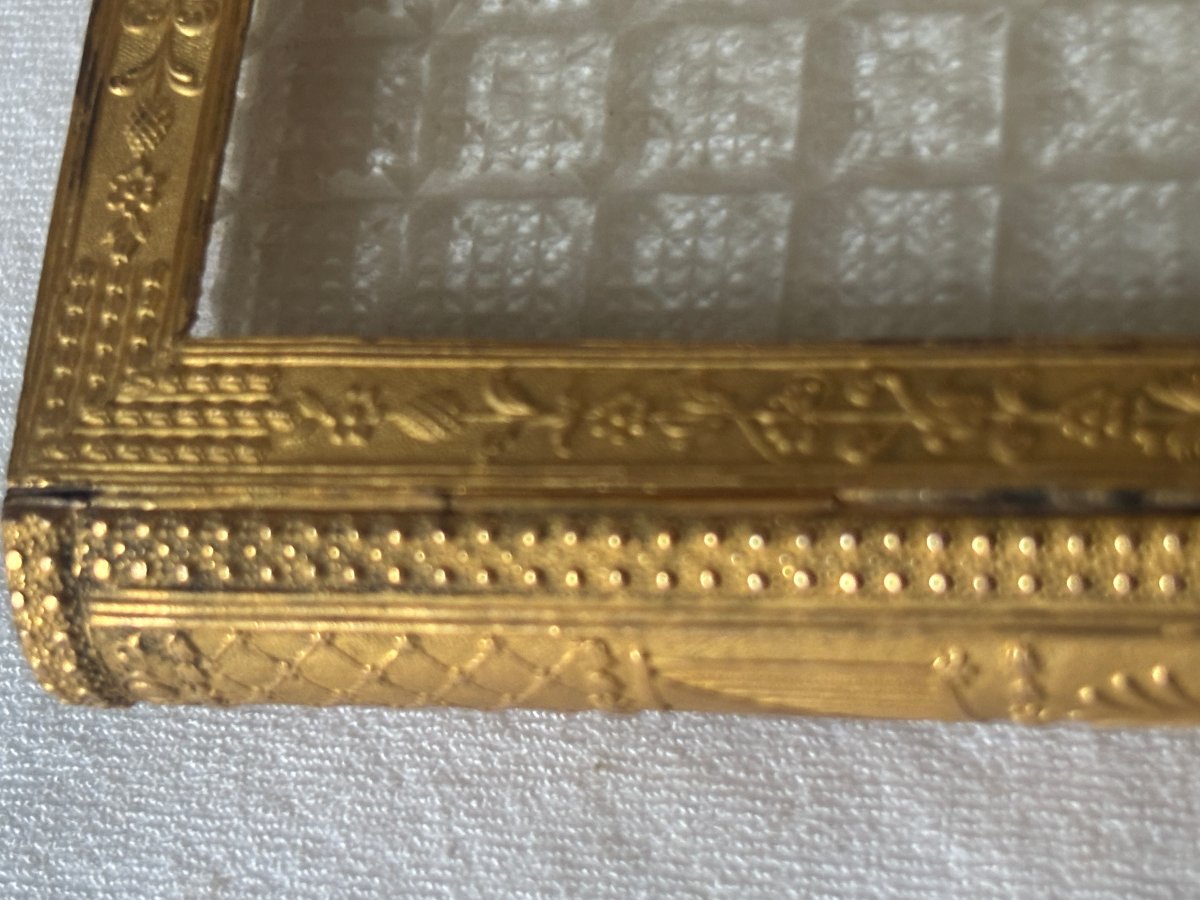 Carnet de bal en bronze doré et cristal taillé-photo-3