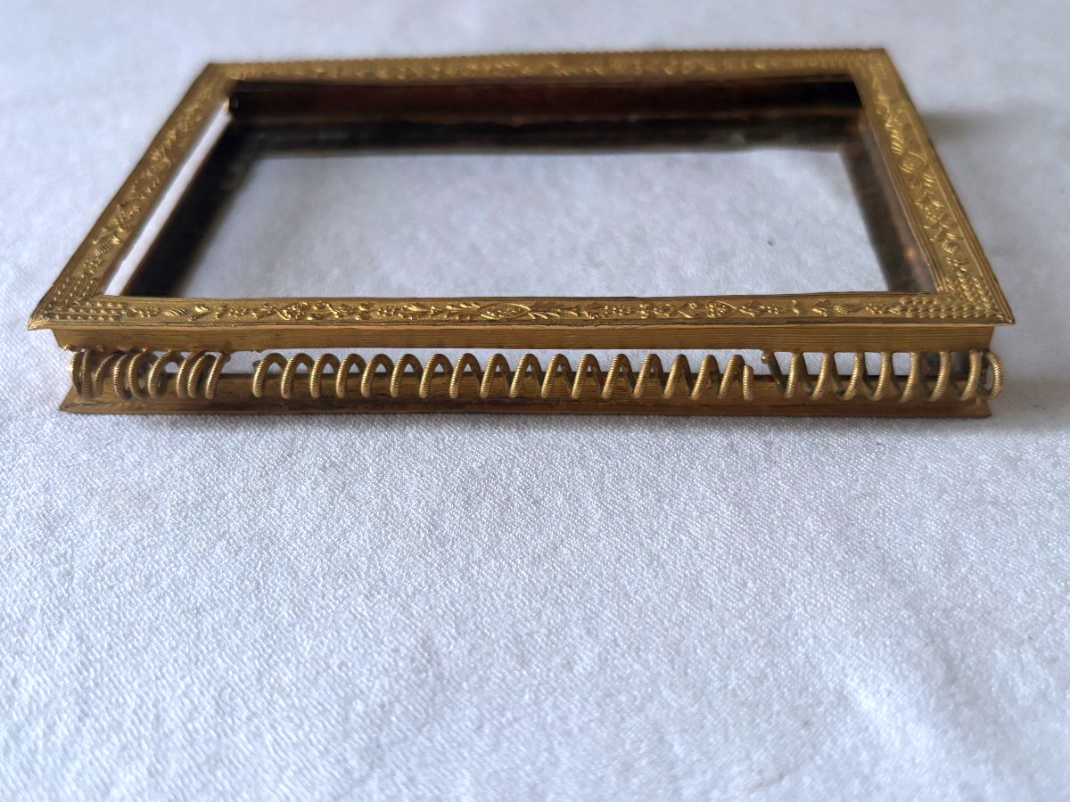 Carnet de bal en bronze doré et cristal taillé-photo-1
