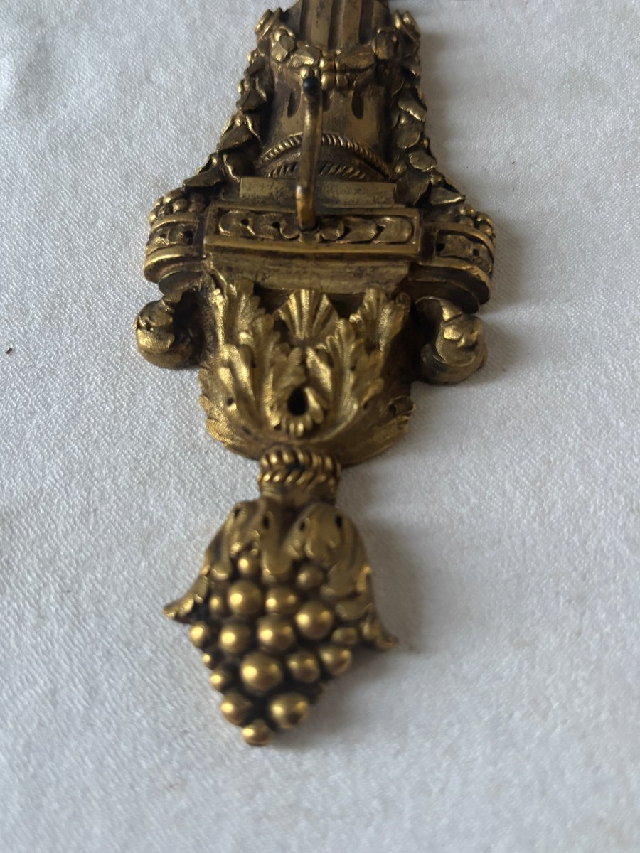 Miniature Door In Gilded Bronze From The Louis XVI Period-photo-2
