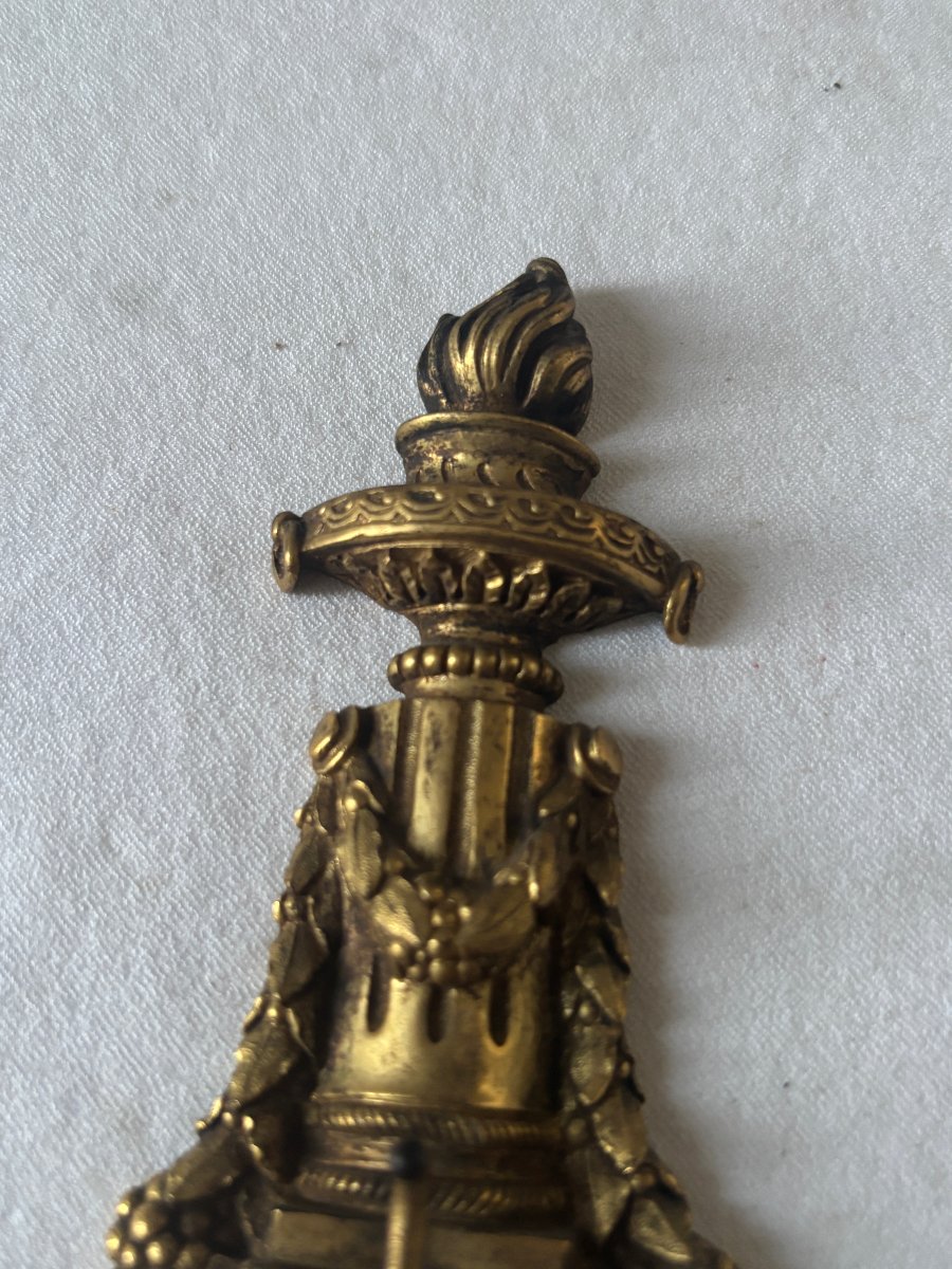 Miniature Door In Gilded Bronze From The Louis XVI Period-photo-3