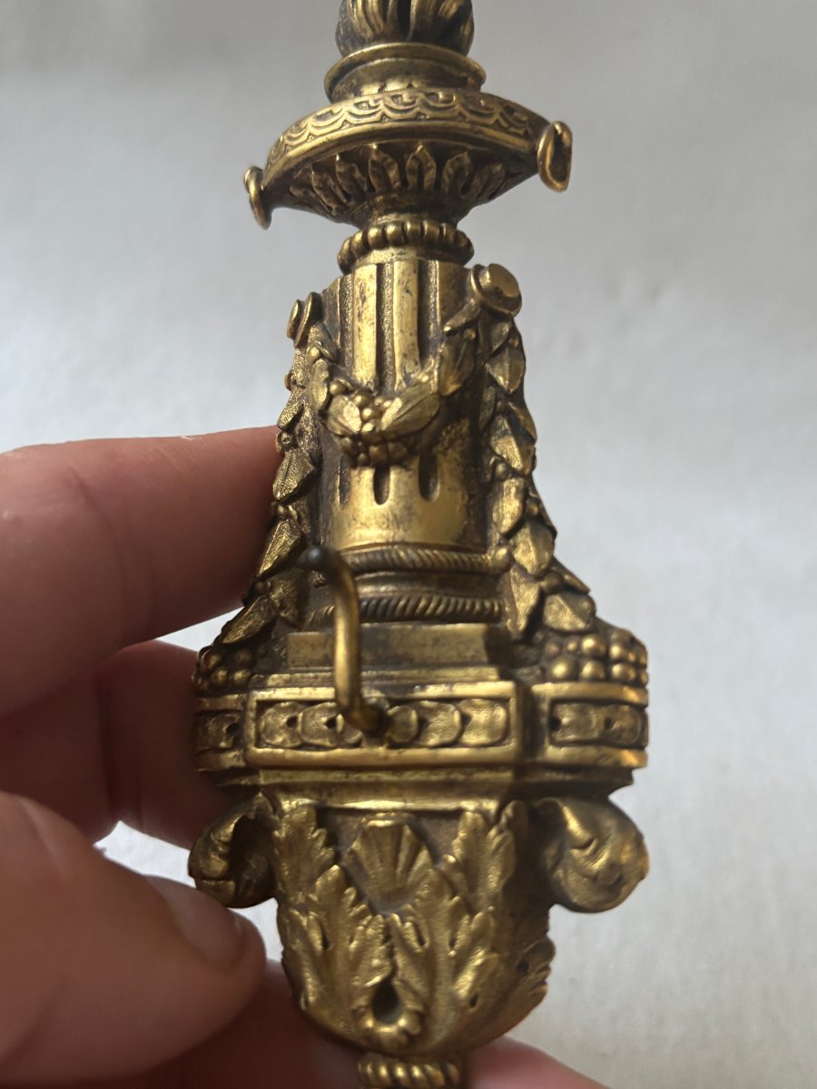 Miniature Door In Gilded Bronze From The Louis XVI Period-photo-2