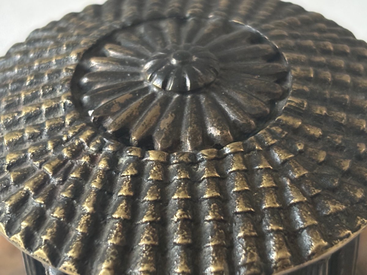 Objet du grand tour temple antique en bronze-photo-2