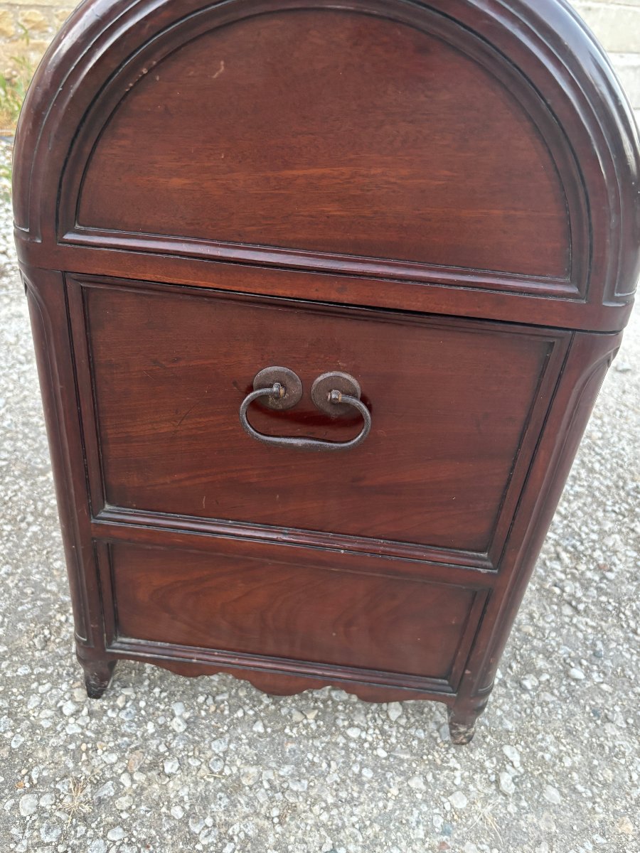 Small Chest Made Of Solid Mahogany In The Louis XV Style-photo-4