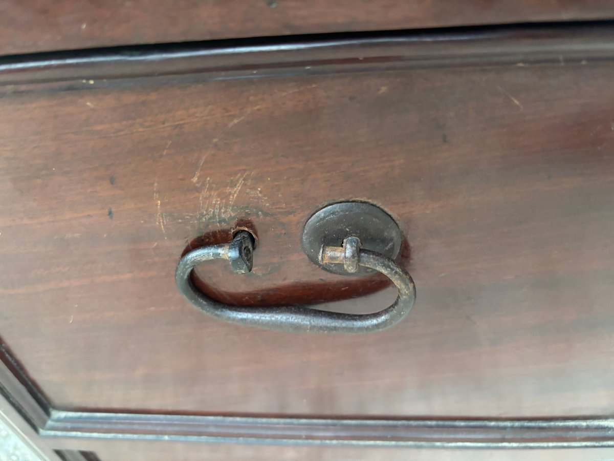 Small Chest Made Of Solid Mahogany In The Louis XV Style-photo-8