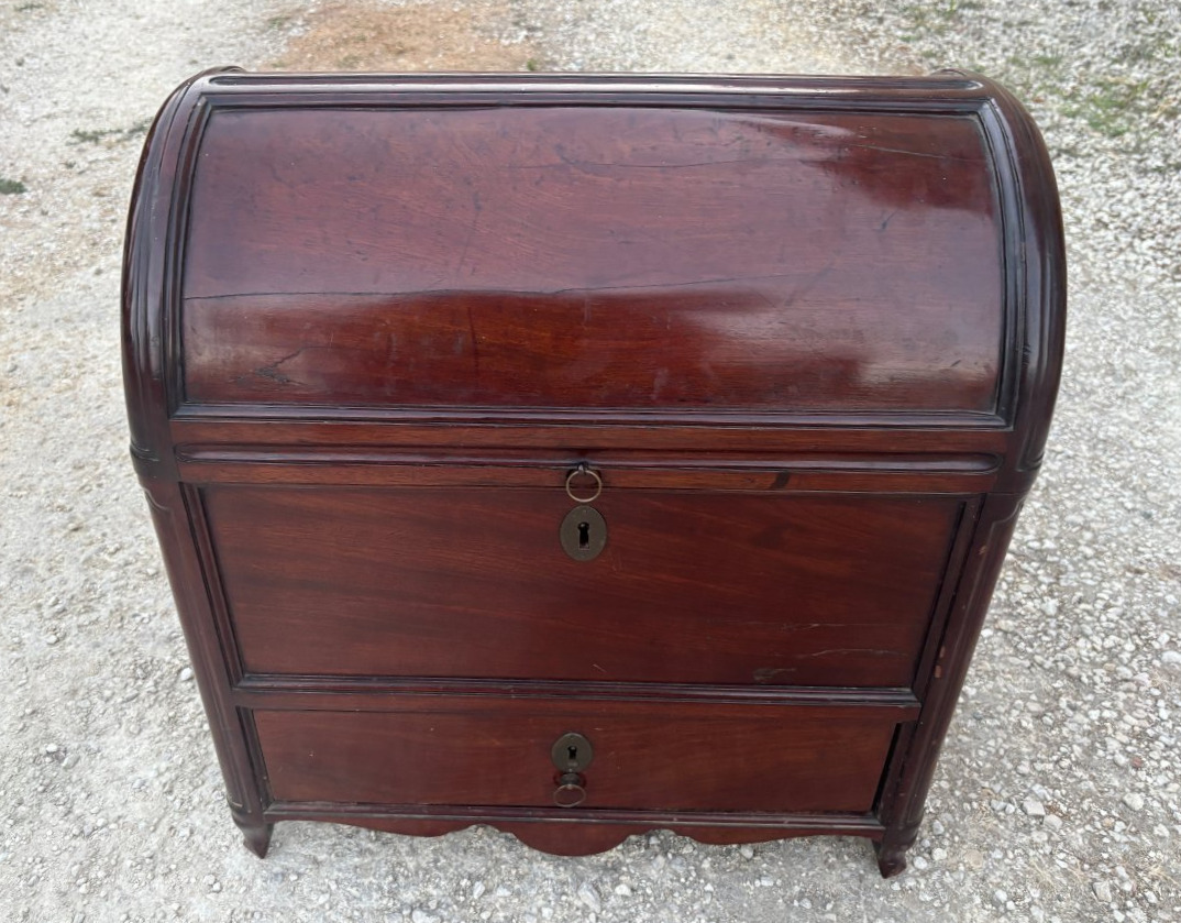 Small Chest Made Of Solid Mahogany In The Louis XV Style