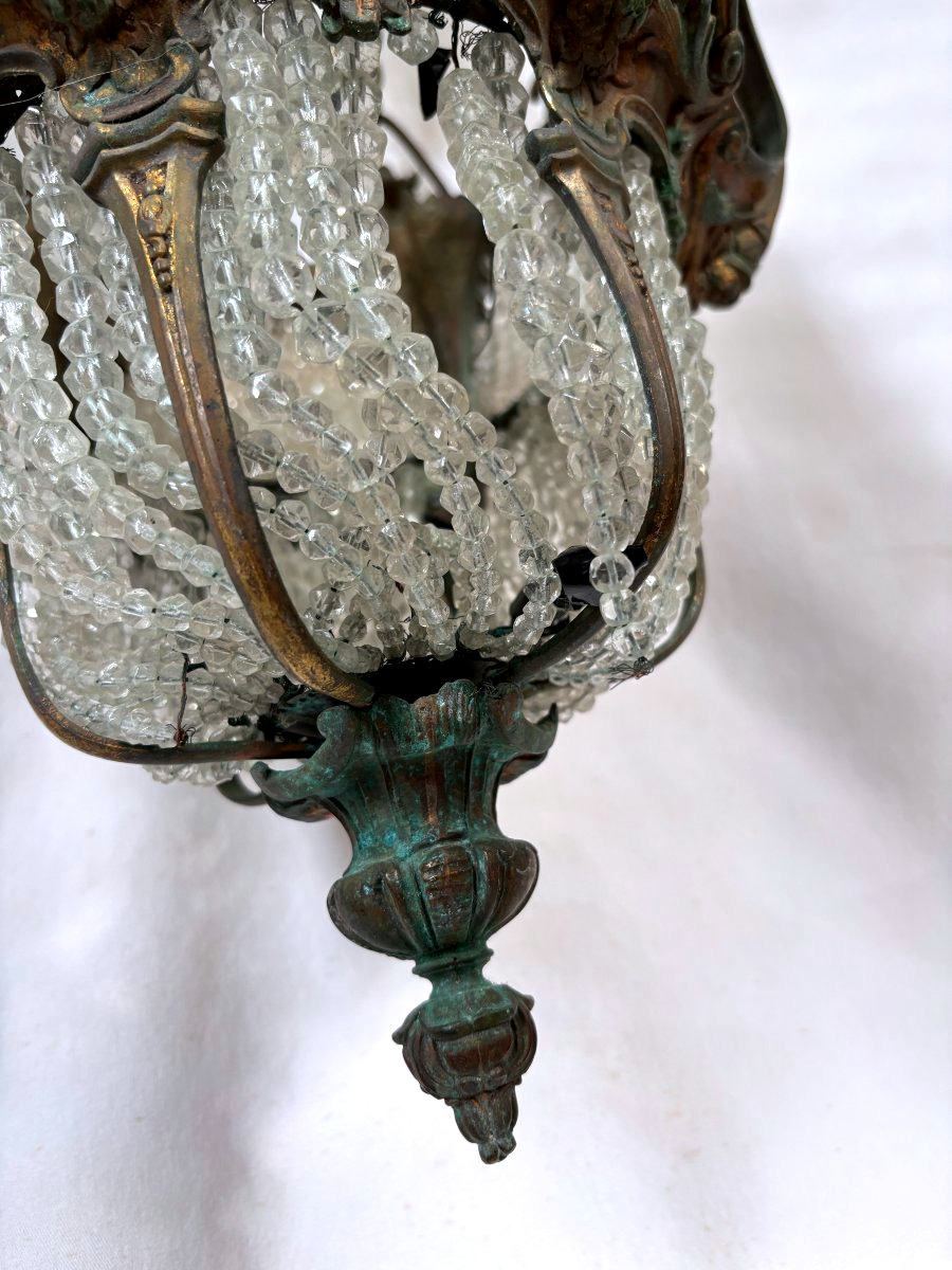 Napoleon III-style Bronze Chandelier With Pendants-photo-3