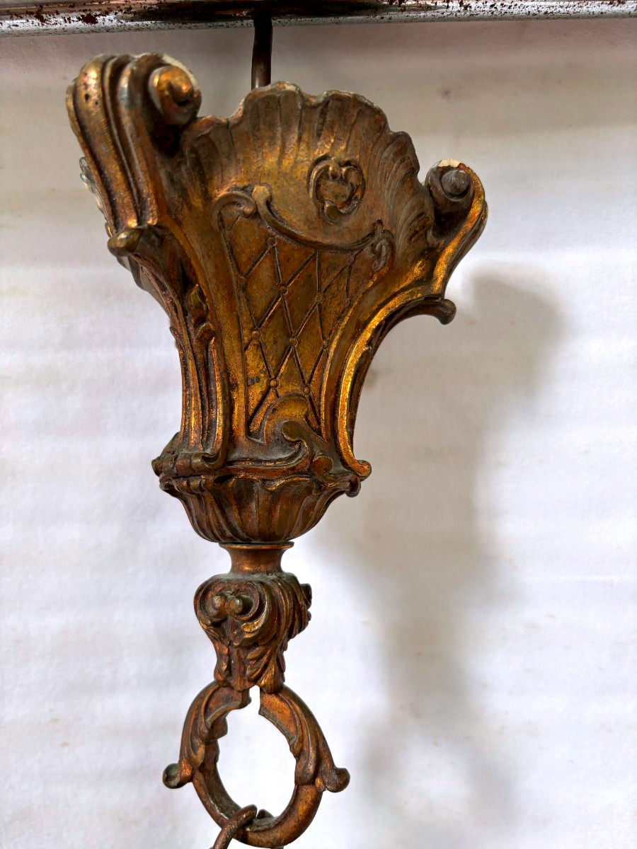 Napoleon III-style Bronze Chandelier With Pendants-photo-4