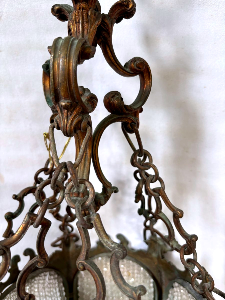 Napoleon III-style Bronze Chandelier With Pendants-photo-5