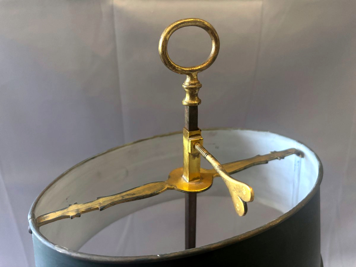 Lampe bouillotte Louis XVI en bronze-photo-4