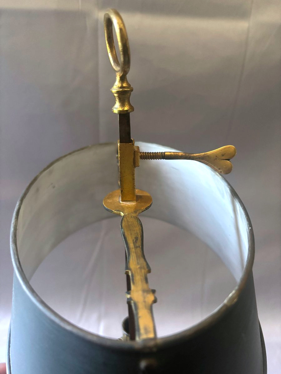 Lampe bouillotte Louis XVI en bronze-photo-3