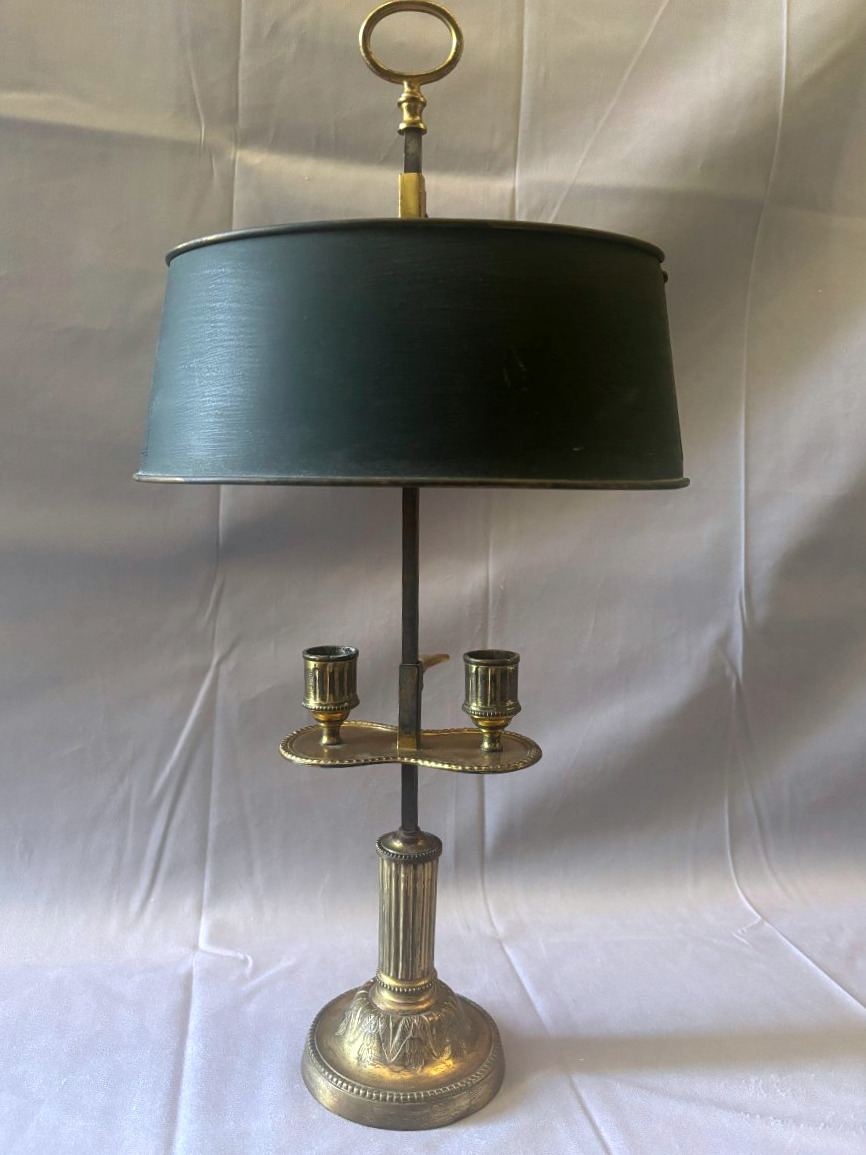 Lampe bouillotte Louis XVI en bronze