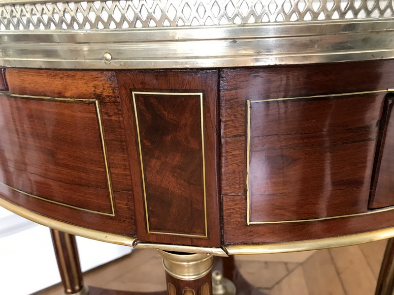 Table Bouillotte Louis XVI En Acajou-photo-3