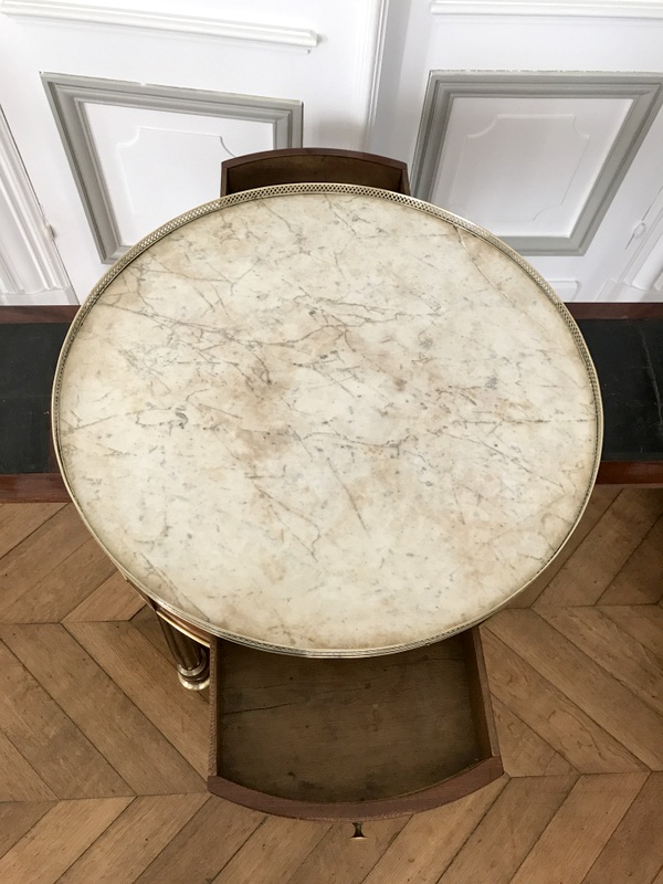 Table Bouillotte Louis XVI En Acajou-photo-4