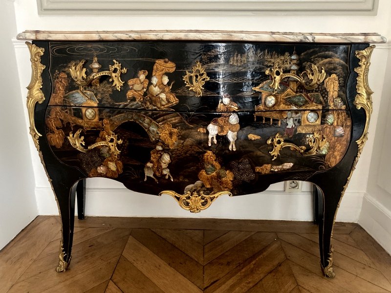 Commode En Laque De Style Louis XV-photo-8