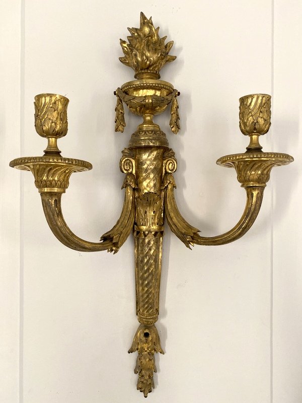 Pair Of Louis XVI Wall Lights After Jean Louis Prieur