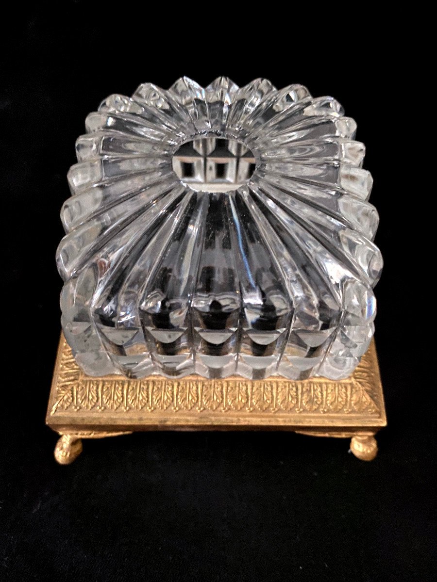Charles X Base In Crystal And Golden Frame-photo-3