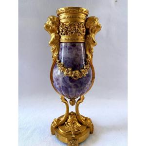 Amethyst And Gilt Bronze Vase Attributed To Mattew Boulton