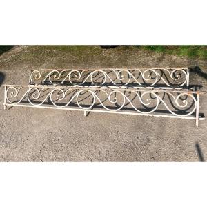 Pair Of Wrought Iron Balcony Railings