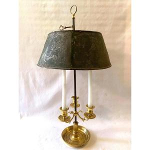 Bouillotte Lamp Directoire Period In Gilt Bronze