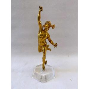 Mercury Sculpture In Gilt Bronze 