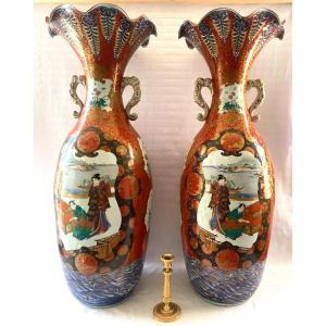Pair Of Large Vases Japan Edo Period