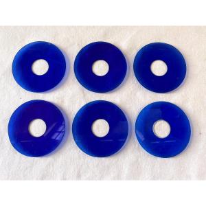 Midnight Blue Glass Bobeches 