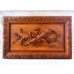 Boiserie en chêne sculptée de style Louis XVI