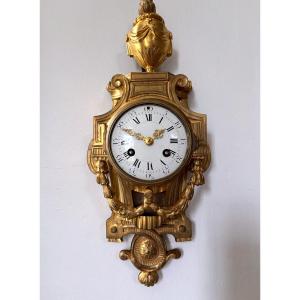 Louis XVI Period Gilt Bronze Cartel Clock