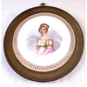 Sèvres Porcelain Plaque, Empire Period, Marie Louise Of Austria