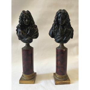 Les philosophes bustes en bronze patiné